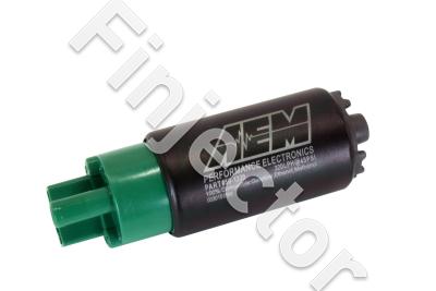 AEM 340lph E85-Compatible In-Tank Fuel Pump (65mm Short Offset Inlet) (AEM 50-1220)