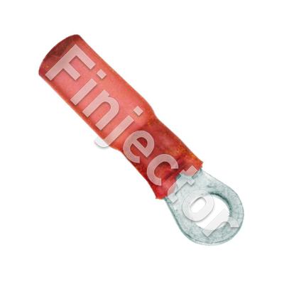 Heat shrink ring terminal 5mm red for wire size 0.5-1.0mm2