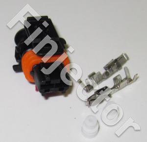 2 pole male connector SET, Bosch Compact, 1.5 - 2.5 mm2, with seals and pins