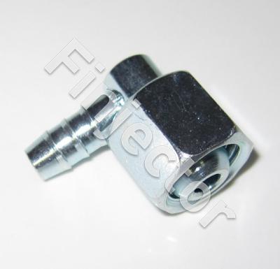 Angle piece 90° with conical nipple for 6 mm tube, nut M14X1.5
