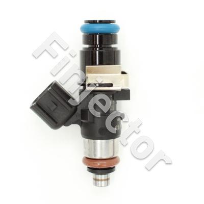 EV14 injector, 12 Ohm, 420 cc, C, USCAR, O-O 49mm, Mid, Short 14mm Top Adapter with Filter (Bosch 0280158051-M14)