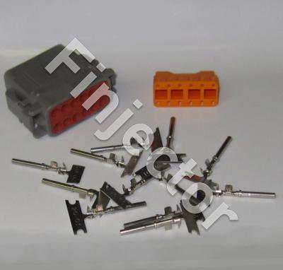 Deutsch DTM 12 pole connector set, 0.3-1.5 mm2, crimpable pins