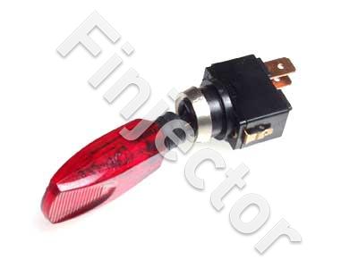 Plastic red toggle switch, ON-OFF