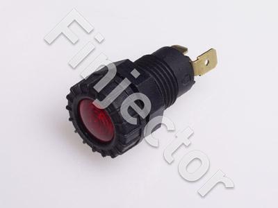 Signal lamp, red, BA9s (not included), 6.3 mm blade terminals, for 18 mm hole