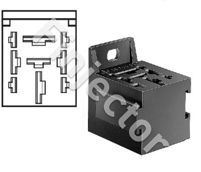 Relay holder for power relays (70A), BLACK, terminals not incl.