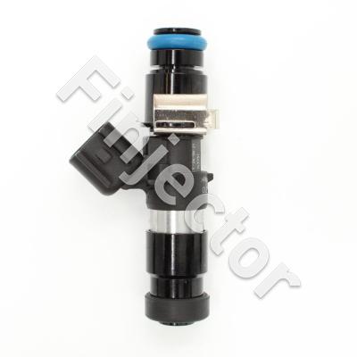 EV14, 1500 cc, 8.5 Ohm, USCAR, long O-O 61 mm, top adapter with filter, bottom adapter with 16mm Japan style seal (Bosch 0280158677-L14-3)