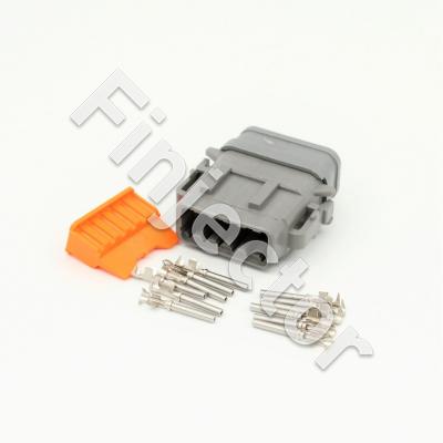 Deutsch DTM 12 pole connector set, 0.3-1.5 mm2, crimpable pins