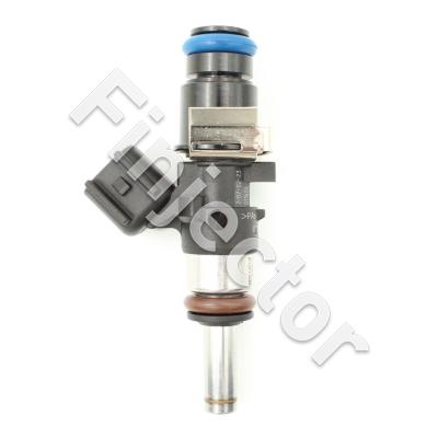 EV14 injector, 12 Ohm, 1050 cc, C30°, Uscar, O-O 47 mm, Mid, 14 mm Top Adapter with Filter,  Long multihole (7) spray tip (Bosch Motorsport 028015840P-M14X)