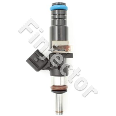 EV14 Injector, 12 Ohm, 1400 cc, C20, Uscar, O-O 61 mm, Long, Long 14 mm Top Adapter with Filter, Long Spray End (EV14-1400-L14X)