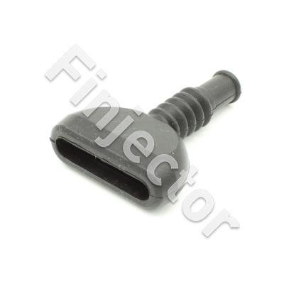 Ribbed protective boot for 6 pole Jetronic connectors