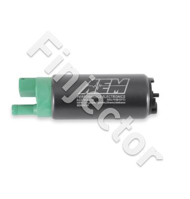 AEM Polttoainepumppu 400 l/h @ 3 bar, E85-yhteensopiva, sisältää pumpun, suodattimen, sähköliittimen, asennustarvikkeet ja ohjeet. (AEM 50-1235)