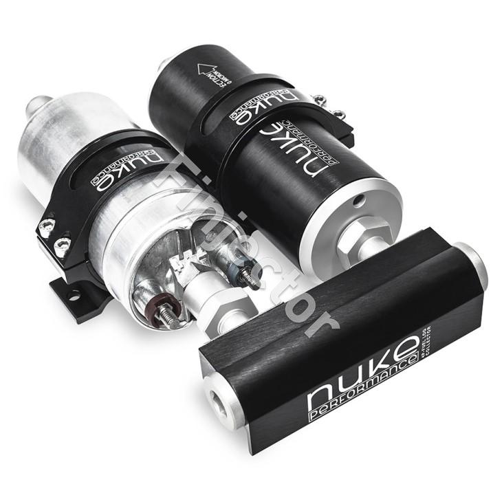 Collector for 1x Bosch 044 and 1x Nuke Fuel Filter Slim NUKE 100