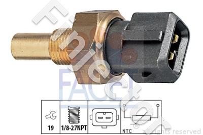 Jäähdytysnesteen lämpöanturi, kierre 1/8-27NPT, Jetronic-liitin (1.830.165, 180893, 7.3165)