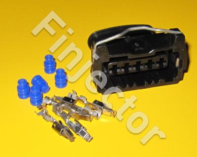 5 pole connector SET, JPT female terminals + seals 0.5-1.5 mm2