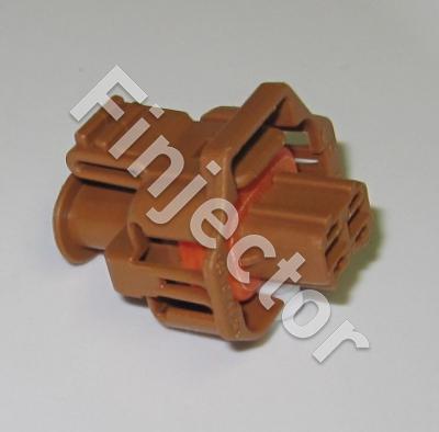 Compact connector 1.1a, 2 pole, male, Code 1, covered, brown