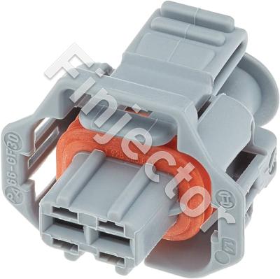 Compact connector 1.1a, 2 pole, Code 3, covered, gray (Bosch 1928404213)