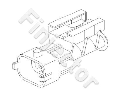 2 pole Female Compact 1 Connector, JPT male pins