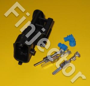 3 pole connector set with pins and seals, Compact, Code 1. 0.5 - 1.0 mm2
