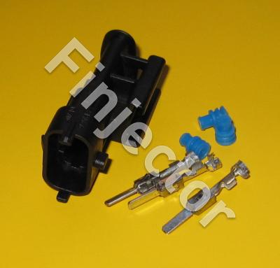 3 pole connector set with pins and seals, Compact, Code 1. 0.5 - 1.0 mm2