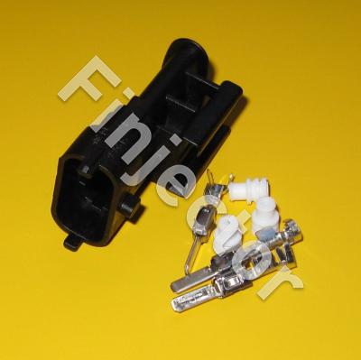 3 pole connector set with pins and seals, Compact, Code 1. (1.5 - 2.5 mm2)