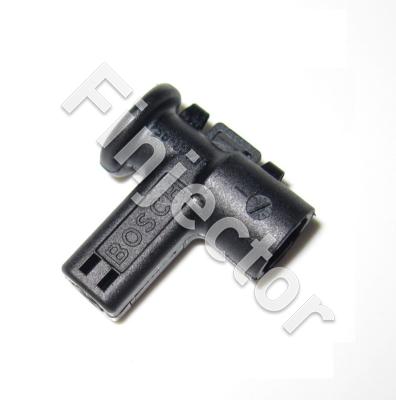 Glow plug connector, 90° angle, max  Ø 3.0 cable/ Black (Bosch 1928404878)