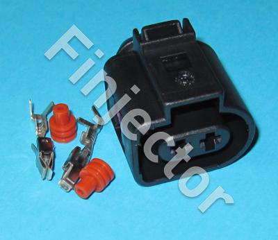 2 pole VAG connector set for sensors etc. 2.8 mm JPT-FEMALE, 0.5-1.5 mm2 (1J0973722-SET-1)