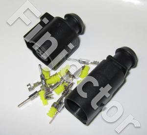 4 pole connector PAIR with JMT 0.5 - 1.0 mm2 pins. Small connector pair.