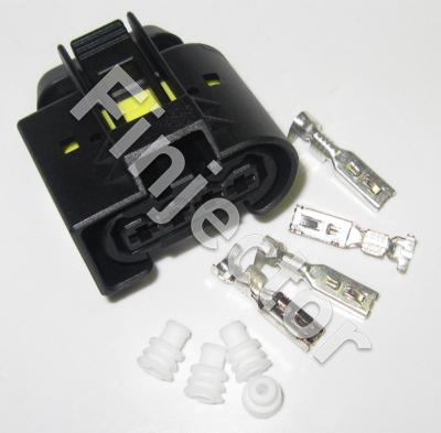 4 pole connector SET, 1 -2.5 mm², KKS SLK 2.8 Silver plated Female Terminals, Code A, Clip top