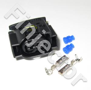 2 pole connector SET, 0.5- 1 mm², KKS SLK 2.8 Female terminals, Code A Clip r+l