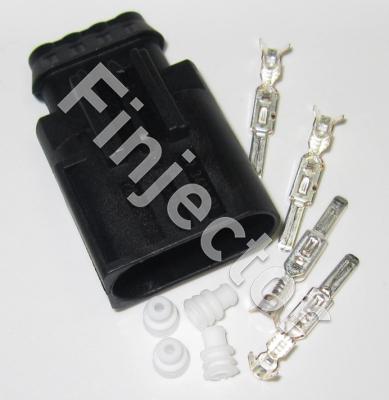4 pole connector SET, 1- 2.5 mm², SLK Male pins, Code A, Clip top