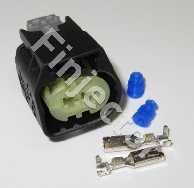 KKS SLK 2,8 ELA CPA, 2 pole connector SET, for wire size 0.5-1 mm2, Code B Clip top, Rest Position push