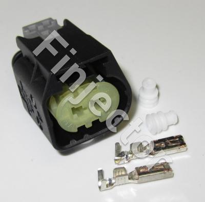 KKS SLK 2,8 ELA CPA, 2 pole connector SET, for wire size 1-2.5 mm2, Code B Clip top, Rest Position push