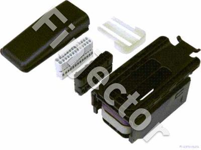 58 pole connector. Terminals: 52 pcs KKS MLK 1.2 + 6 pcs SLK 2.8, Plug-type ID Code 0, Without gasket / seal