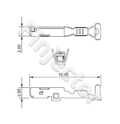 Yazaki terminal for wire size 0.75 ~ 1.0 mm2.    (1.5 x 0.8)