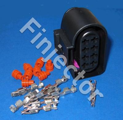 8 pole connector SET, JPT female pins (1.0 - 2.5 mm2), 2 rows