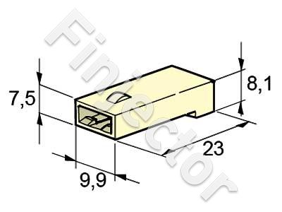 1 Pole Connector housing for 6.3 mm terminal