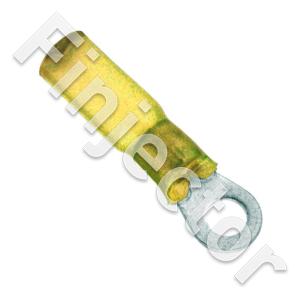 Heat shrink ring terminal 6mm yellow for wire size 4.0-6.0mm2