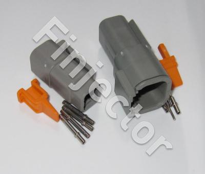 Deutsch DTM 4 pole connector pair for wire size  0.2-0.5 mm²