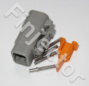 Deutsch DTM 4 pole male connector set, female pins 0.2-0.5 mm2