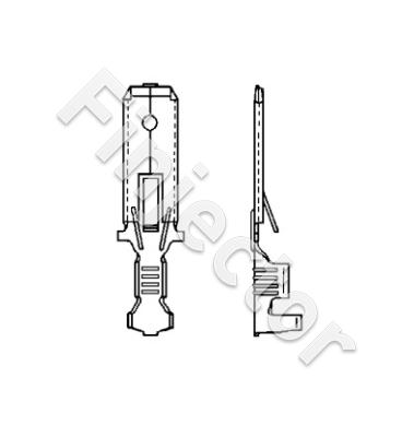 Laattapistoke uros, 6.3mm 1.5-2.5 mm2 (GH45054100)