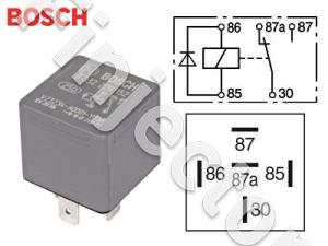 Vaihtorele 12V 20/30A diodilla, korvaton, muovi (Bosch 0332209152)