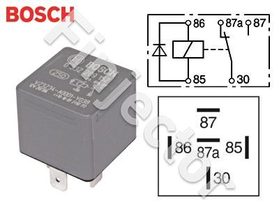 Changeover relay 12 V, Diode, without holder (Bosch 0332209152)