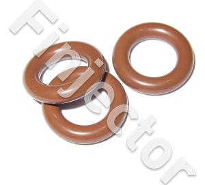 Viton O-rengas EV14-tyypin suuttimiin (alatiiviste), 8.3 / 14.4 mm. Yhteensopiva bensa ja E85. (SEAL-INJ-3)
