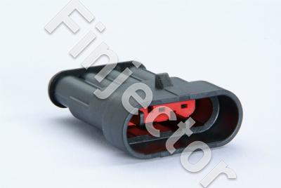 Super Seal 4 pole female connector, pins:  SS-MALEPIN-1