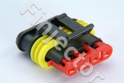Super Seal 4 pole male connector, suitable pins:  SS-FEMALEPIN-1