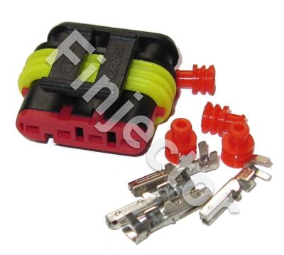 Super Seal 4 pole connector set for wire size 0.5-1.5 mm²