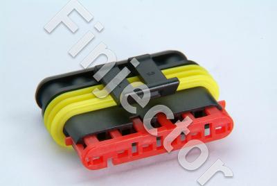 Super Seal 6 pole male connector, suitable pins:  SS-FEMALEPIN-1