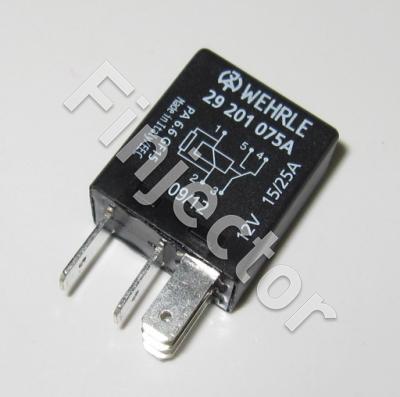 Micro relay 12V 15/25A, change over, with suppression resistor