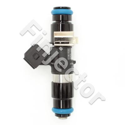 EV14 Injector, 12 Ohm, 870 cc, C25, Jetronic (EV1), O-O 61 mm, 63 mm. Top adapter with 14mm o-ring (EV14-870-L14, Bosch 0280158209-L14)