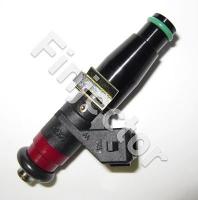 Deka injector, 875 cc, 12 Ohm, C 26 deg., Jetronic, O-O 64 mm, 9 hole spray tip, long 11mm top adapter with filter, 14mm bottom seal (FI114700-L11)